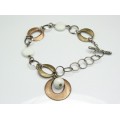 bratara avangardista. Dafne argint & onix alb. colectia 2010